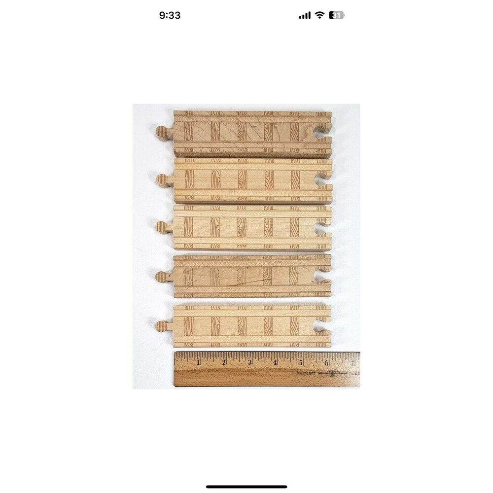 Thomas The Train Lot of 18 Wood Curved & Straight Track Pieces
